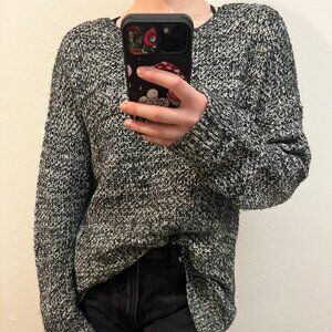 So Black & White Knit Sweater